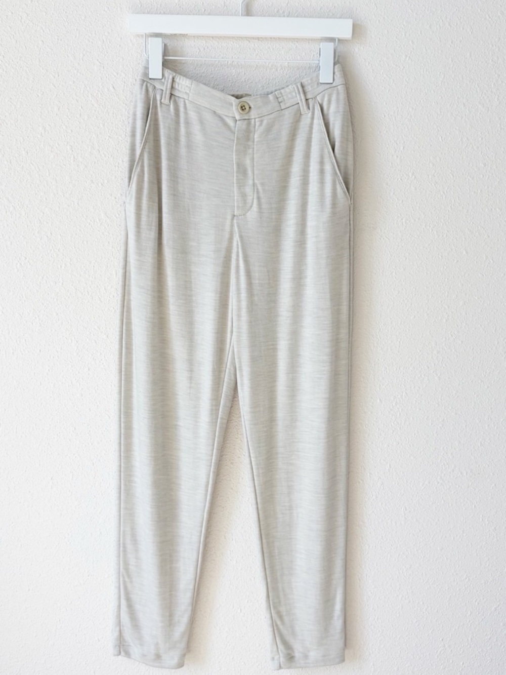 Icebreaker ICL Interlock Pant Women’s Small Ecru 100% Wool Outdoor Neutral
